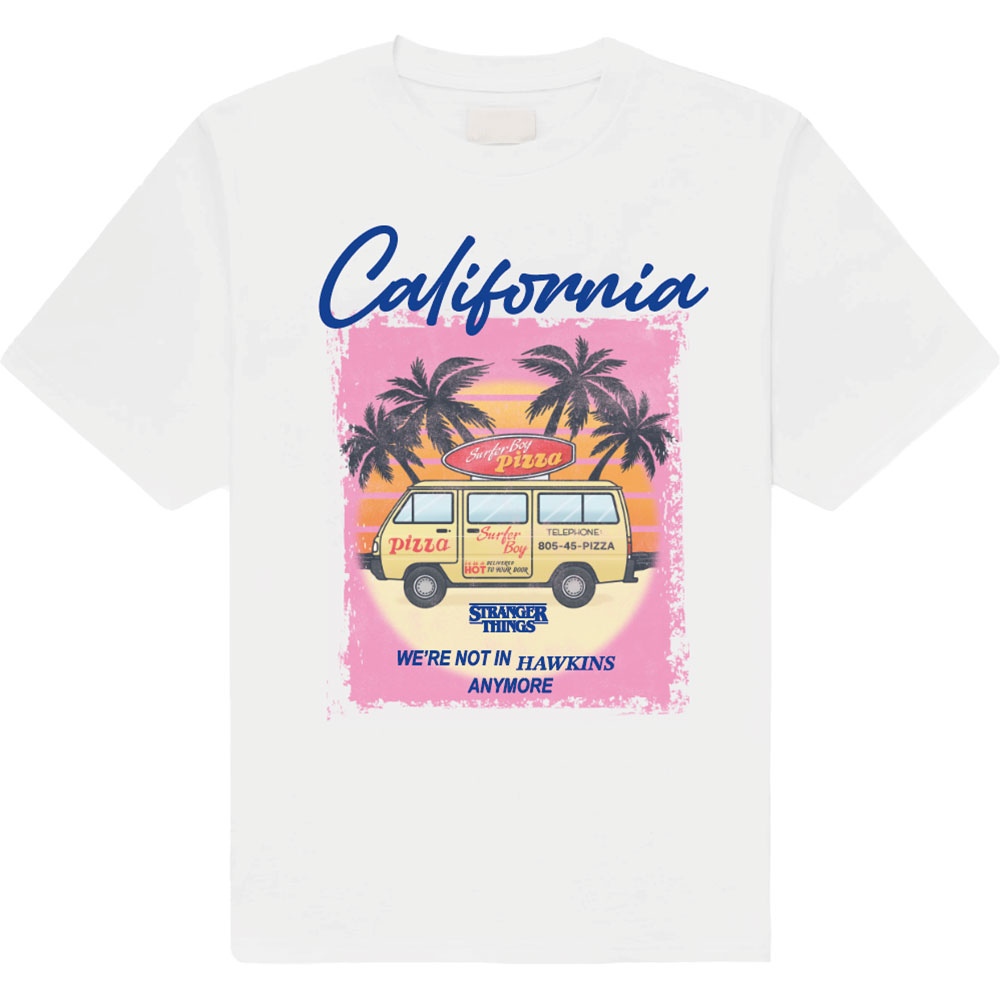 Stranger things - California Herren TShirt - WeiÃŸ
